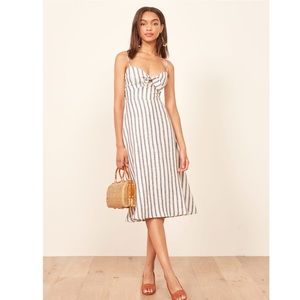 Reformation Clara Midi Dress in Buoy Stripe
